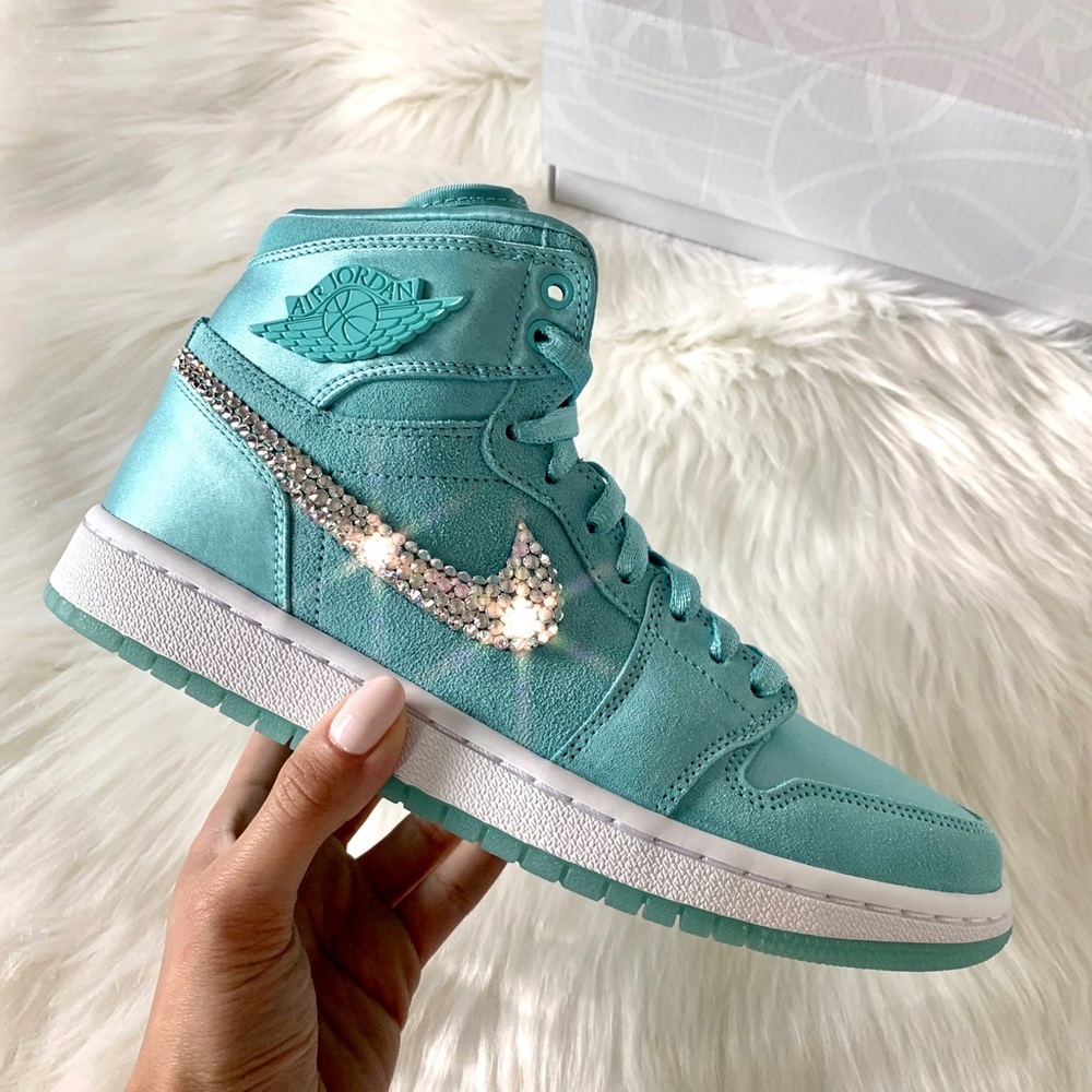 Swarovski Nike Air Jordan 1 Light Aqua